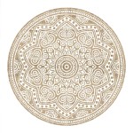 Set de table rond en toile de jute - Mandala