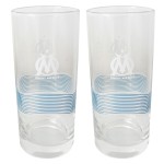 Verres  eau Olympique de Marseille en set de 2