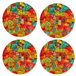 Set de 4 dessous de verres Bonbons Ours by Cbkreation