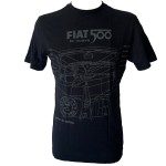 Tee-shirt Homme noir Fiat 500 la nuova taille M