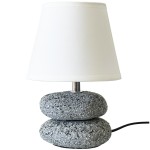 Lampe galets Gris 23 cm