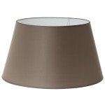 Grand abat-jour conique couleur marron taupe - 36 cm