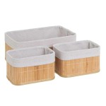 Set de 3 paniers de rangement en Bambou