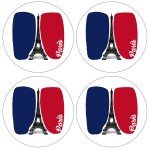 Set de 4 dessous de verres ronds Paris by Cbkreation