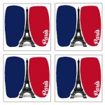 Set de 4 dessous de verres carrs Paris by Cbkreation