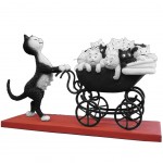 Figurine Les chats de Dubout - le landau - 20 cm